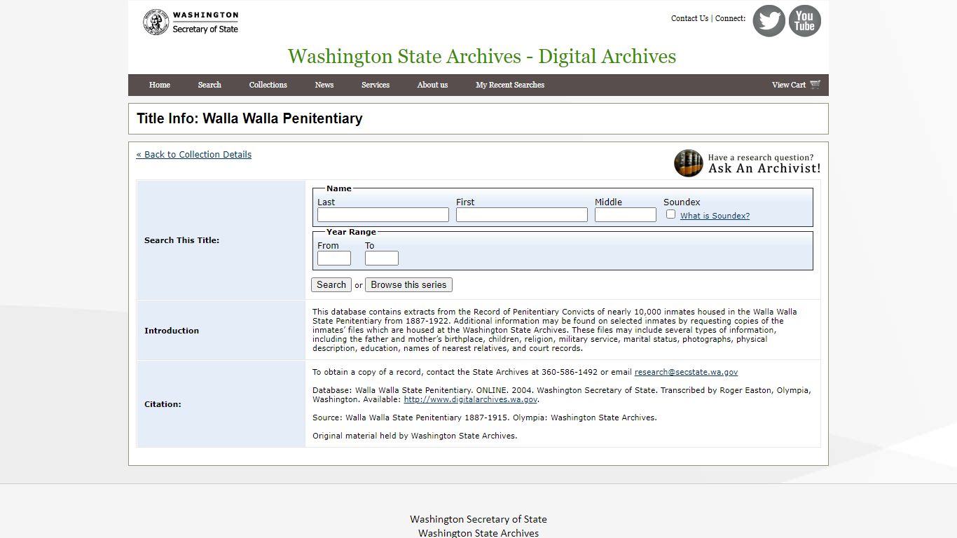Title Info: Walla Walla Penitentiary - Washington State Digital Archives