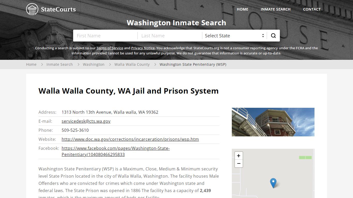 Walla Walla County, WA Jail and Prison System - State Courts
